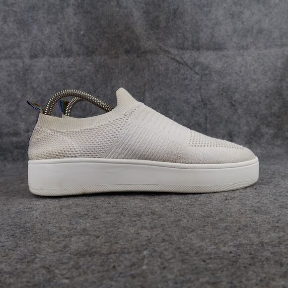 Steve Madden Shoes Womens 7 Sneakers Slip On Casual Fashion Knit White Platform - Picture 3 of 16